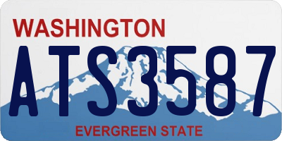 WA license plate ATS3587