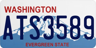 WA license plate ATS3589