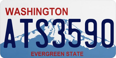 WA license plate ATS3590