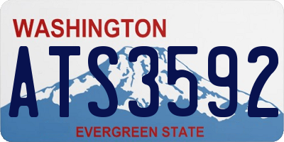WA license plate ATS3592