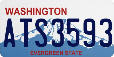 WA license plate ATS3593
