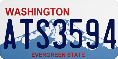 WA license plate ATS3594