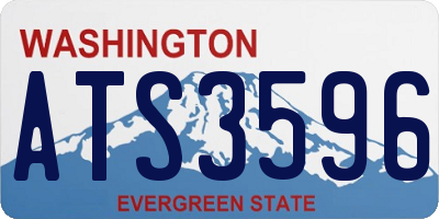 WA license plate ATS3596