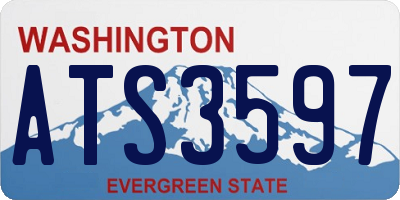 WA license plate ATS3597