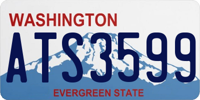 WA license plate ATS3599