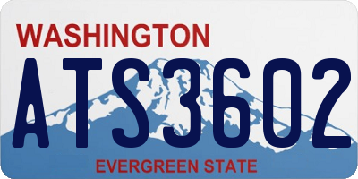 WA license plate ATS3602