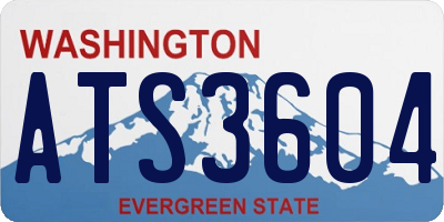 WA license plate ATS3604