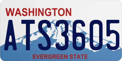 WA license plate ATS3605