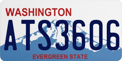 WA license plate ATS3606