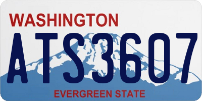 WA license plate ATS3607