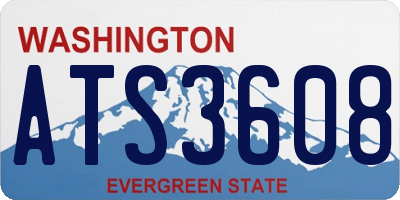 WA license plate ATS3608