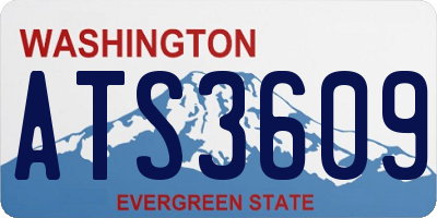 WA license plate ATS3609