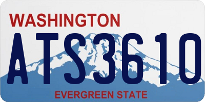 WA license plate ATS3610
