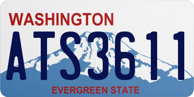 WA license plate ATS3611