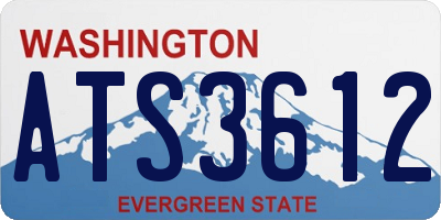 WA license plate ATS3612