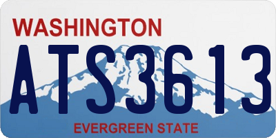 WA license plate ATS3613