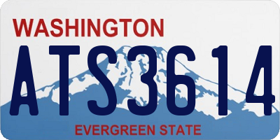 WA license plate ATS3614
