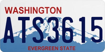 WA license plate ATS3615