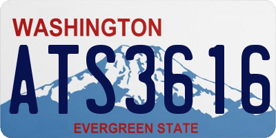 WA license plate ATS3616