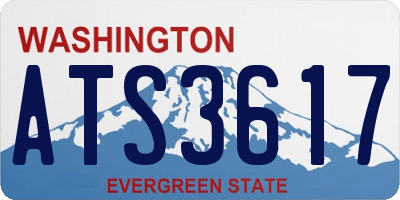 WA license plate ATS3617