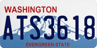 WA license plate ATS3618