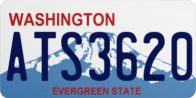 WA license plate ATS3620