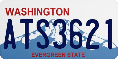 WA license plate ATS3621