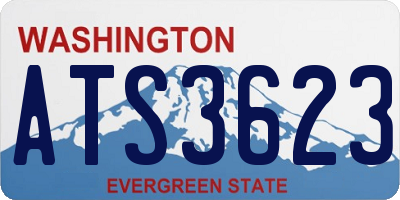 WA license plate ATS3623