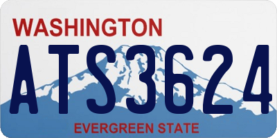 WA license plate ATS3624