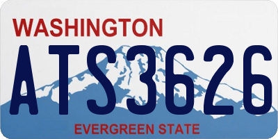 WA license plate ATS3626