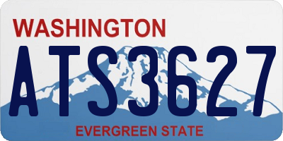 WA license plate ATS3627