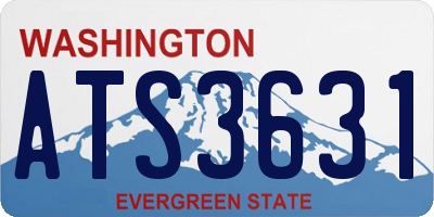 WA license plate ATS3631