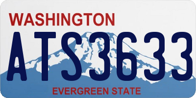 WA license plate ATS3633