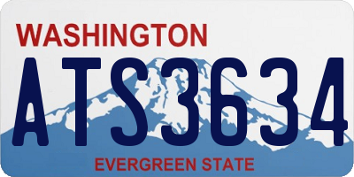 WA license plate ATS3634