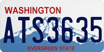 WA license plate ATS3635