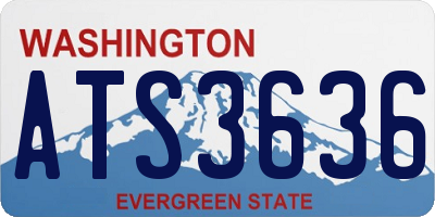 WA license plate ATS3636
