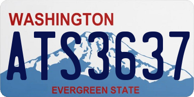 WA license plate ATS3637
