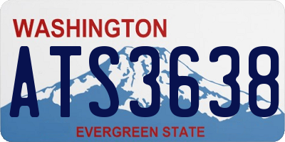 WA license plate ATS3638