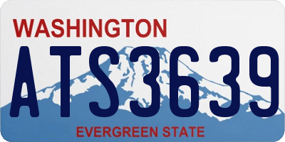 WA license plate ATS3639