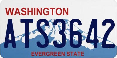 WA license plate ATS3642