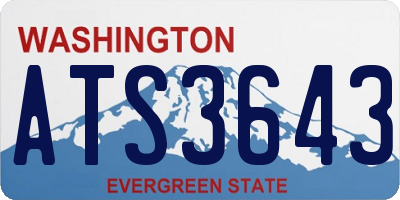 WA license plate ATS3643