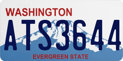 WA license plate ATS3644