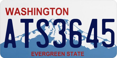 WA license plate ATS3645