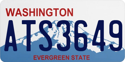 WA license plate ATS3649