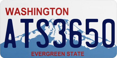 WA license plate ATS3650