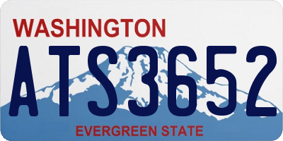 WA license plate ATS3652