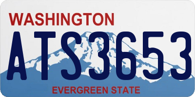 WA license plate ATS3653