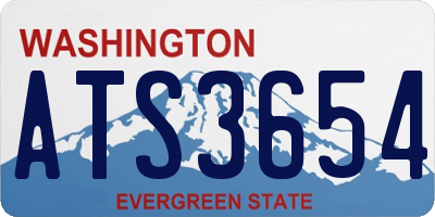 WA license plate ATS3654