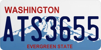 WA license plate ATS3655