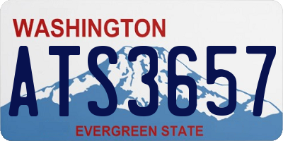 WA license plate ATS3657